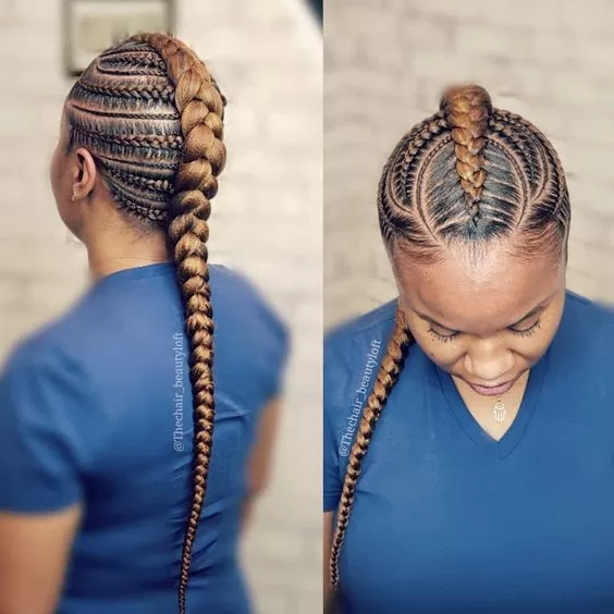 Neat Mohawk Braids With Twists
