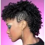 Mohawk Braids With Curls