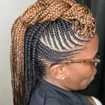 Two Toned Mohawk Braids