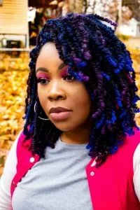 Black Blue and Purple Spring Twists