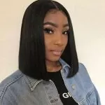 Bone Straight Middle Part Bob Wig