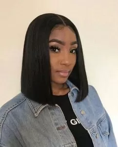 Bone Straight Middle Part Bob Wig