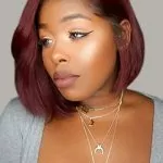 Burgundy Side Part Bob Wig