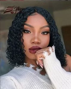 Curly Middle Part Lace front Wig