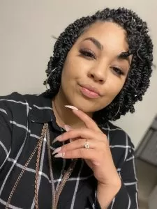 Short Black Spring Twists