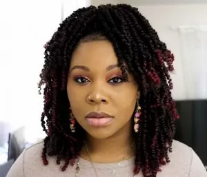 Spring Twists With Burgundy Ends