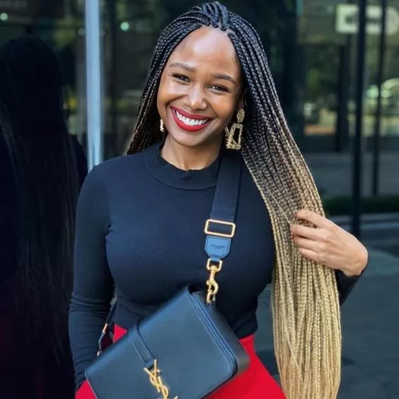 Hip-Length Middle Parted Box Braids