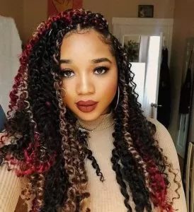 multi-colour passion twist crochet braids
