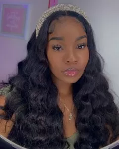 body wave half sew in middle part