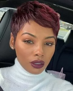 burgundy red 27 piece wig