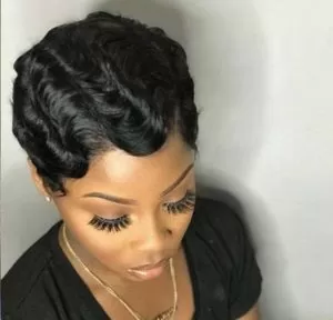 finger waves on 27 piece wig