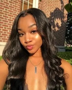 middle part half sew in with waves