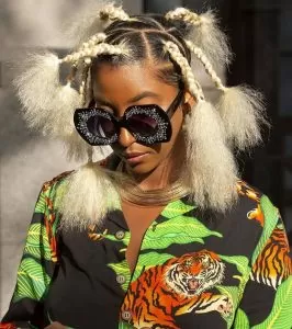 patterned-braids-with-fluffy-tails-on-blowout-hair