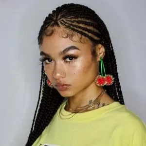 cornrow box braids with baby hairs