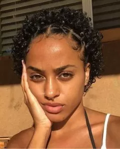 feed in braids afro style with baby hair