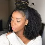 half up bun with edges