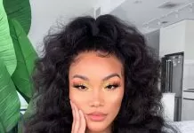 half up half down with loose waves