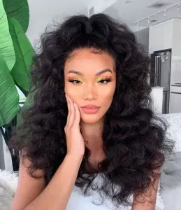 half up half down with loose waves