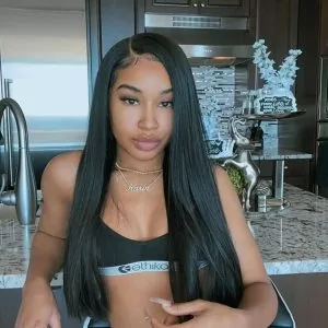 long straight quick weave with side part closure
