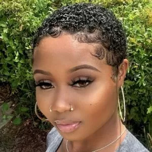 tapered cut with baby hairs