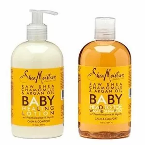 Shea-Moisture-Calm-and-Comfort-Raw-Shea-Chamomile-and-Argan-Oil-Baby-Head-to-Toe-Wash-Shampoo-and-Healing-Lotion