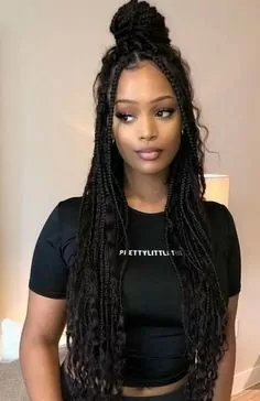 Box Braids with Curls box braids with curls