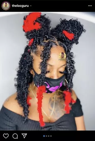 black butterfly locs with platinum streaks