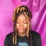 honey and brown butterfly locs