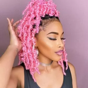 hot pink butterfly locs
