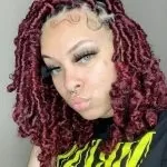 maroon butterfly locs