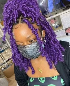 purple butterfly locs