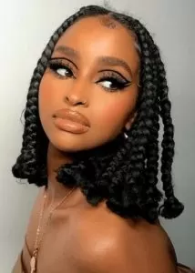 chunky short box braids